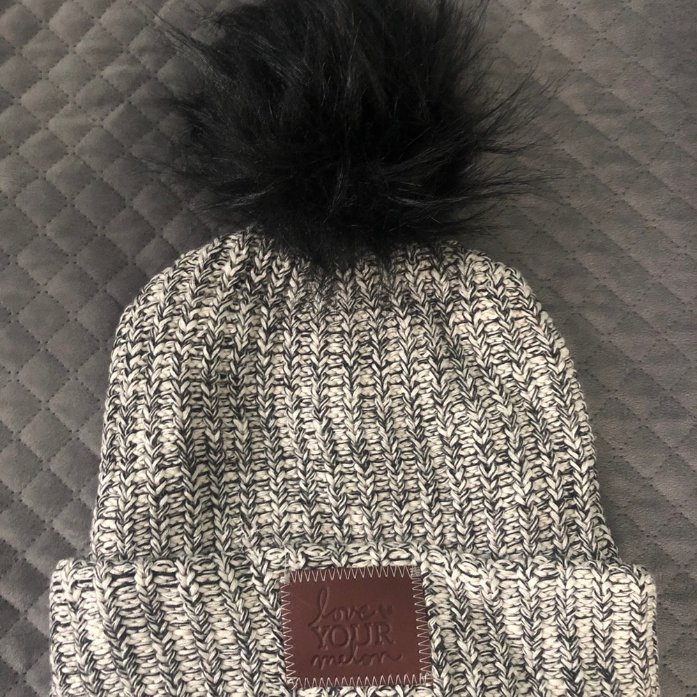 Women’s Love Your Melon Black and White Hat